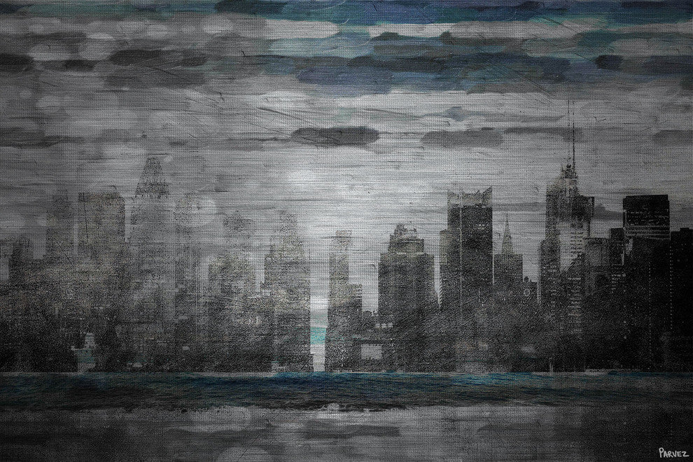 "Sunset in NYC" Print on Brushed Aluminum, 36"x24"
