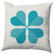 Lucky Clover St. Patrick's Day Indoor/Outdoor Pillow, Explorer Blue, 16x16"
