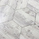 Nature 8 in x 8 in Glass Hexagon Tile in Birchwood Gray