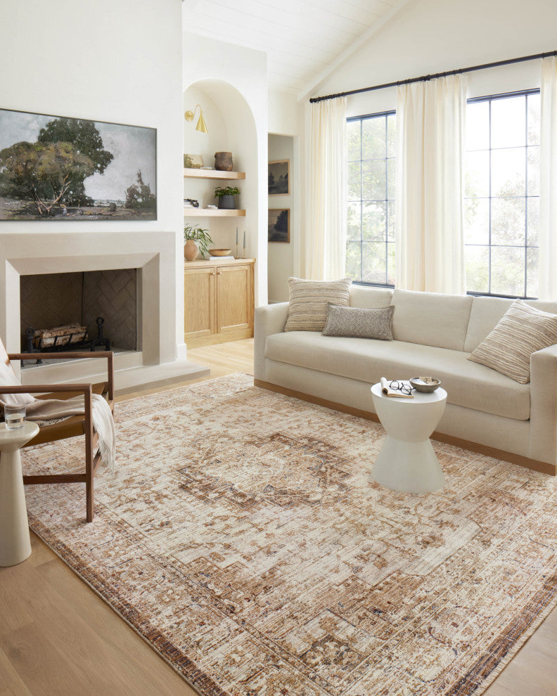Loloi II Sorrento Mocha/Multi 3'11"x3'11" Round Accent Rug