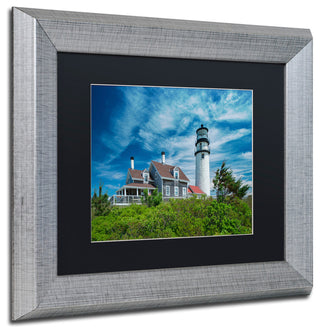 Blanchette Photography 'Cape Cod Light', Silver Frame, Black Matte, 14"x11"