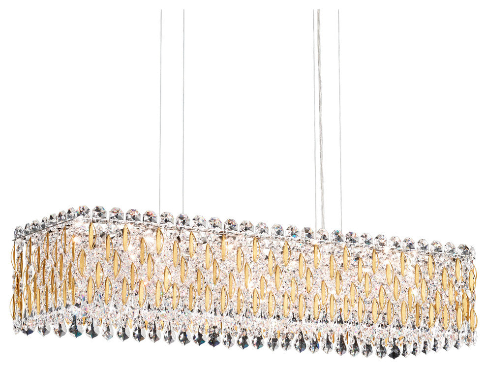 Sarella 13-Light Pendant in Heirloom Gold With Crystal Crystals From Swarovski