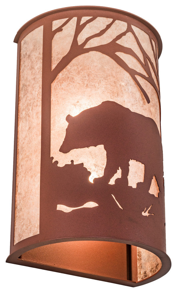 13 Wide Bear at Dawn Wall Sconce