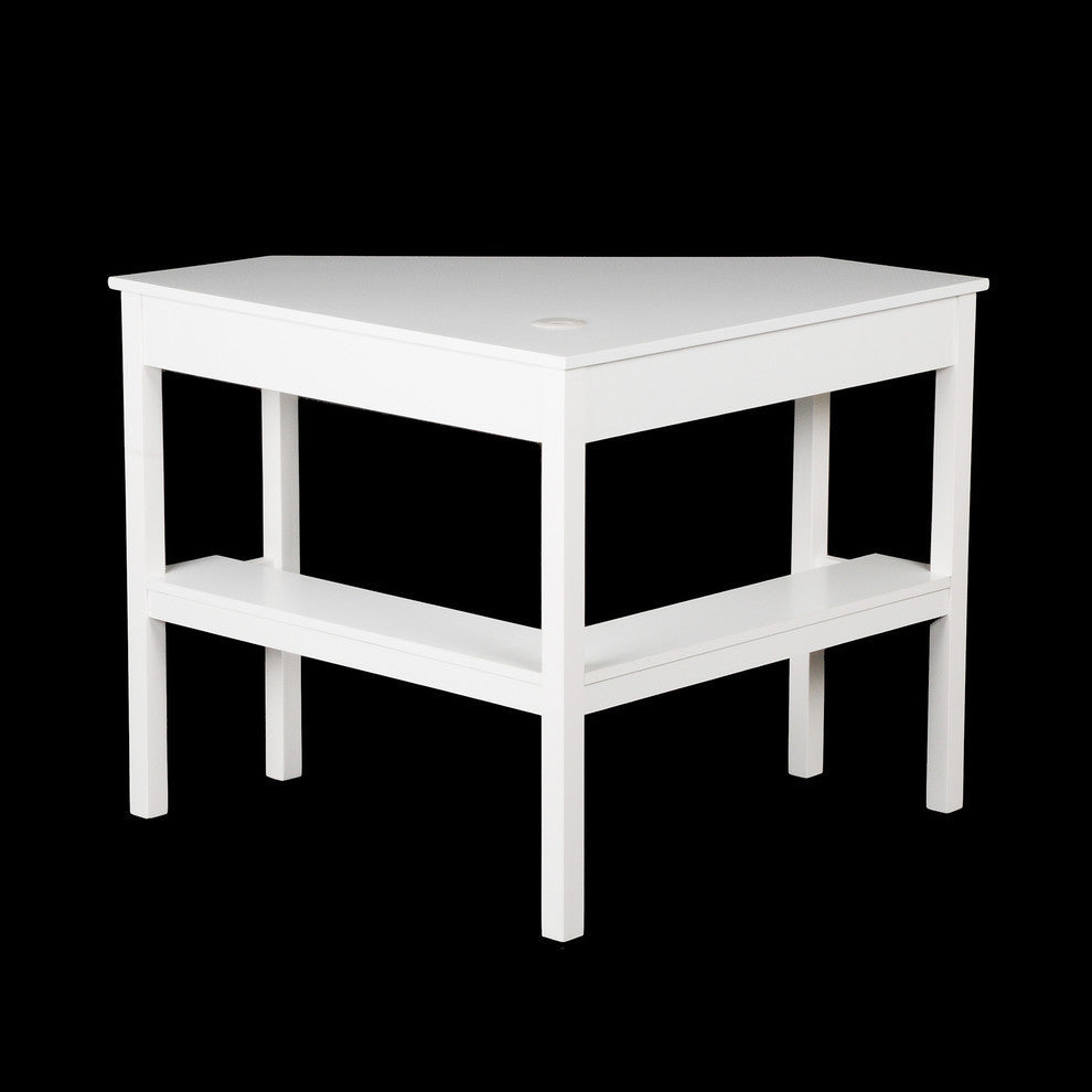 Peoria Corner Computer Desk, White