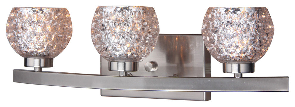 Woodbridge Lighting Charlotte 3-Light Bath, Mercury Crystal Ball, Halogen G9