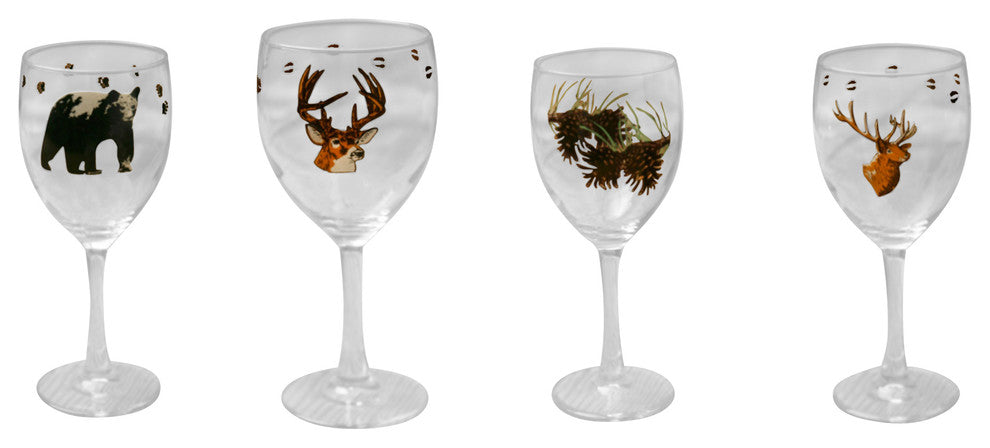 Wilderness Mix 4-Piece Goblet, 15 oz.