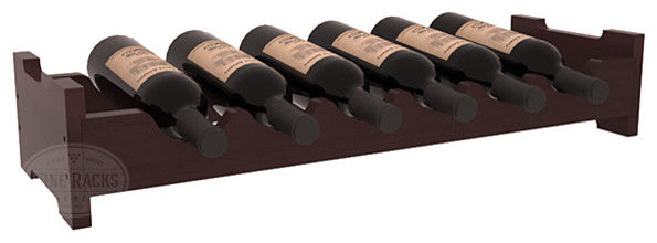 6-Bottle Mini Scalloped Wine Rack, Redwood, Walnut+ Satin