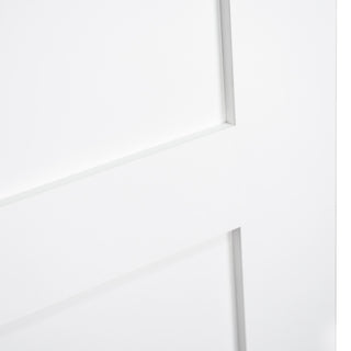 2-Panel Kimberly Bay Door, Interior Slab Shaker, White, 1.375"x32"x80"
