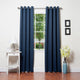 Solid Grommet Top Thermal Insulated Blackout Curtains, Navy, 120"