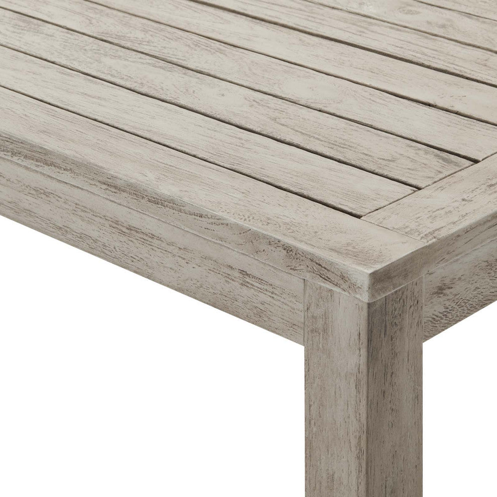 Lounge Sectional Sofa Chair Set, Wood, Gray, Modern, Outdoor Patio Cafe