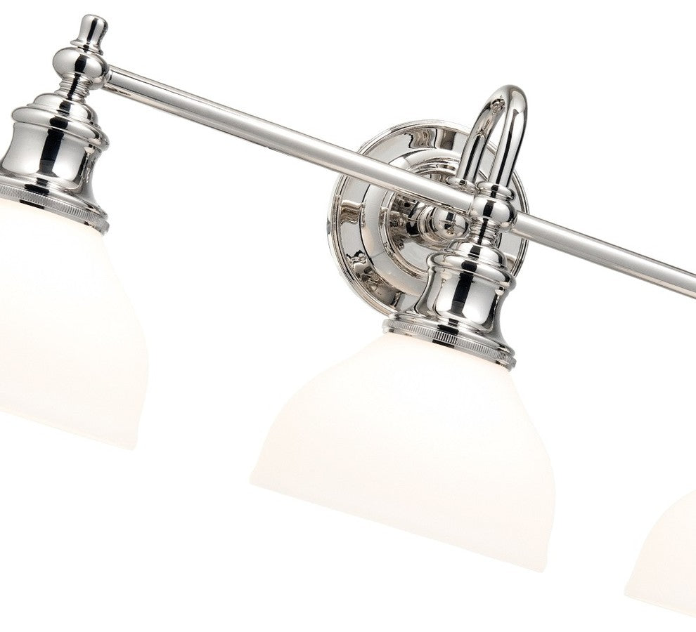 Sutton 3-Light Bath and Vanity-Light, Polished Nickel