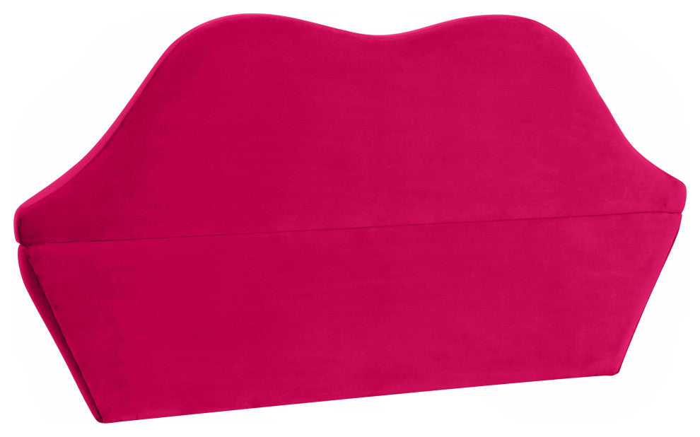 Lips Hot Pink Velvet Settee