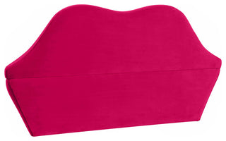 Lips Hot Pink Velvet Settee