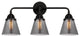 Small Cone Bath Vanity Light, Matte Black, Plated Smoke, Plated Smoke