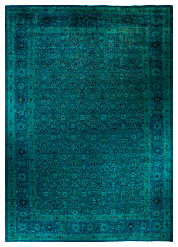 Vibrance, One-of-a-Kind Handmade Area Rug Blue, 17'2"x12'3"