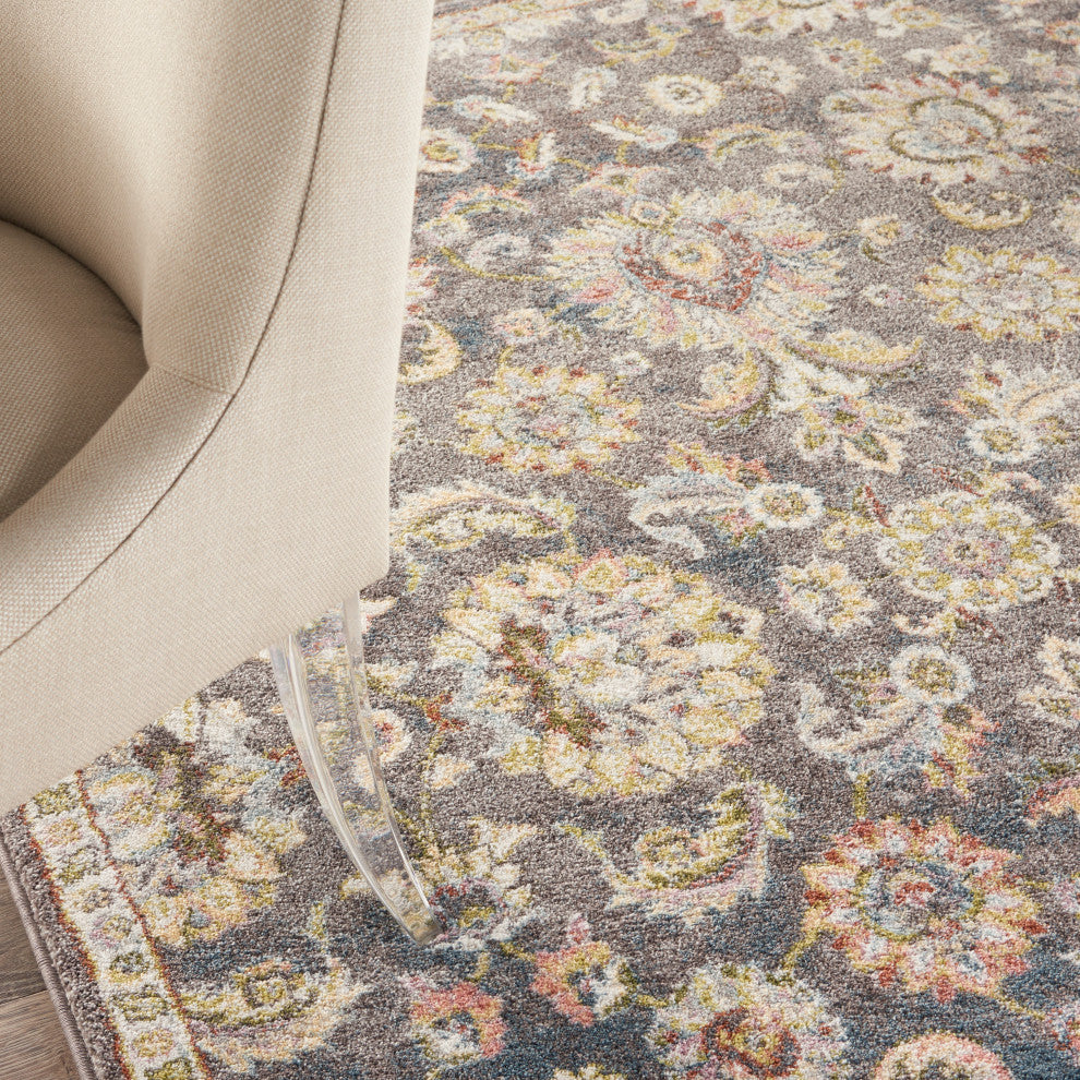 Nourison Juniper Colorful Charcoal Multi 4' x 6' Area Rug