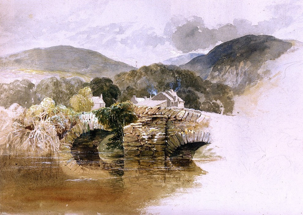 Samuel Palmer Beddgelert Bridge North Wales, 18"x27" Wall Decal