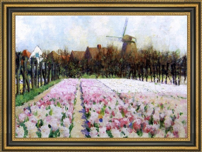 George Hitchcock Blossom Time  Framed Premium Canvas Print, 18"x27"
