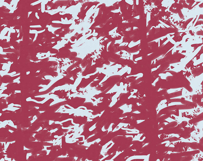 Hidden Forrest, Floral Print Kitchen Towel, Red, 18 x 30"