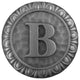 Initial A Knob Antique Brass, Antique Pewter, B