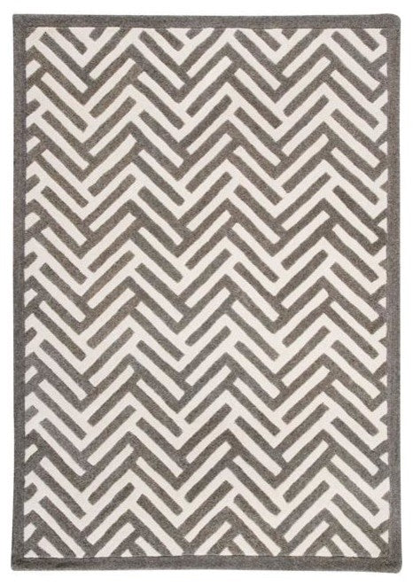 Hand Tufted Grey Wool Area Rug