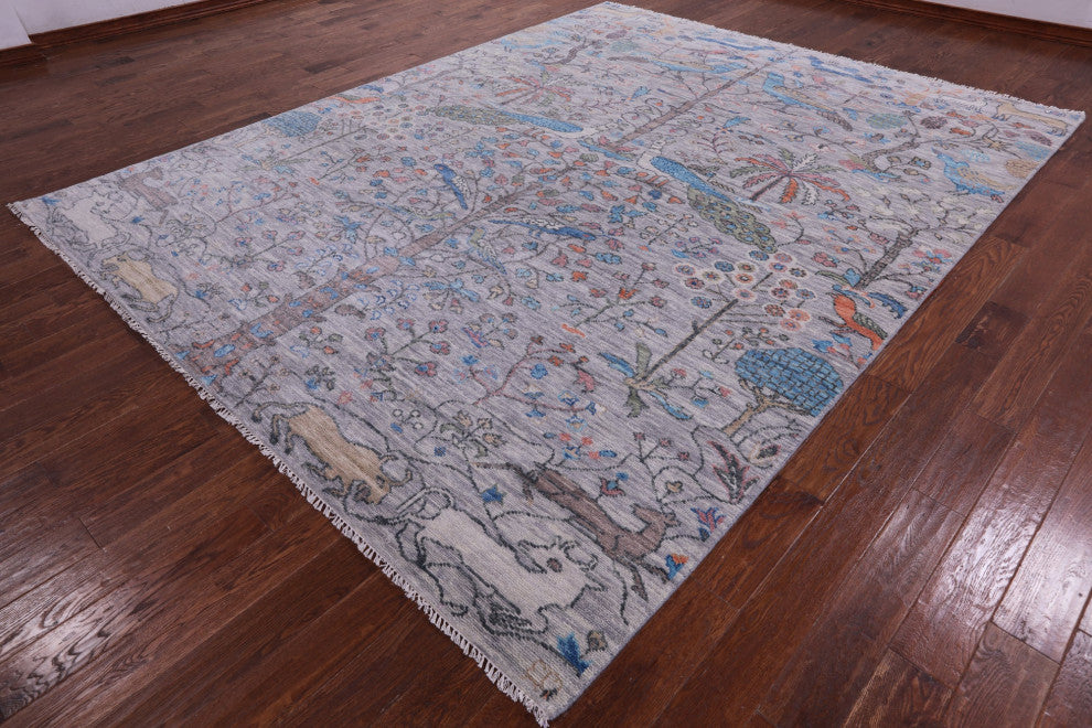 Handmade Persian Tree Of Life Wool Rug 9' 3" X 11' 10" - Q13381