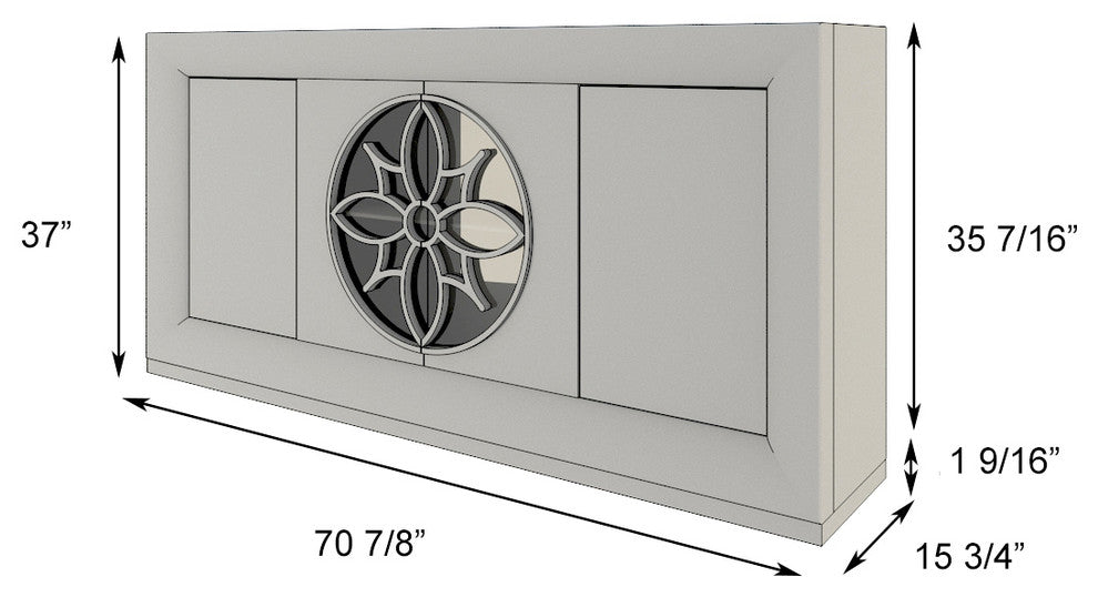 SAPH A14 Sideboard, High Gloss, With Drawers