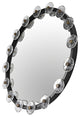 Moira Mirror With Glass Details, Black Metal