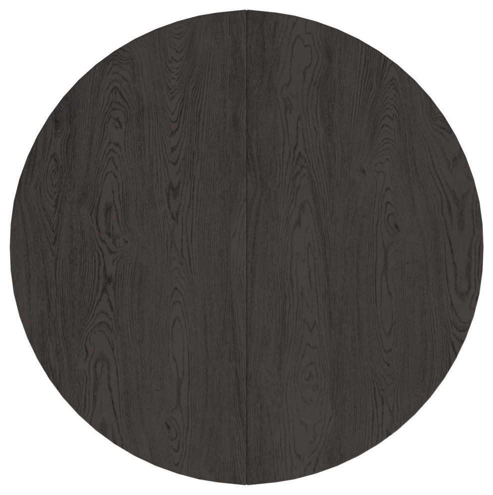 Bayside 48" Wide Solid Ash Round Dining Table, Black