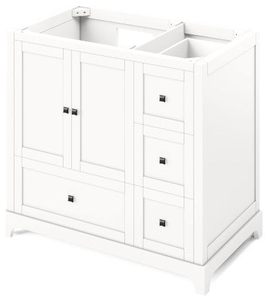 Jeffrey Alexander Addington Contemporary 36" White Single Sink Vanity