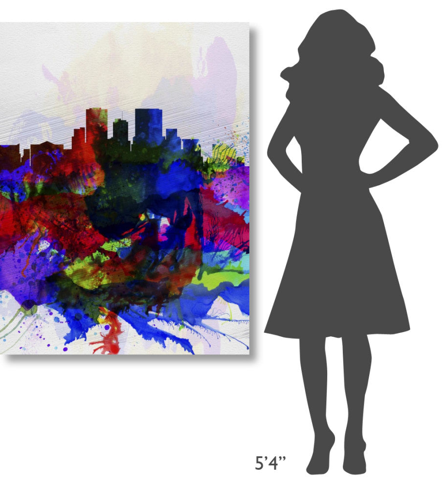 "El Paseo Watercolor Skyline" Fine Art Print