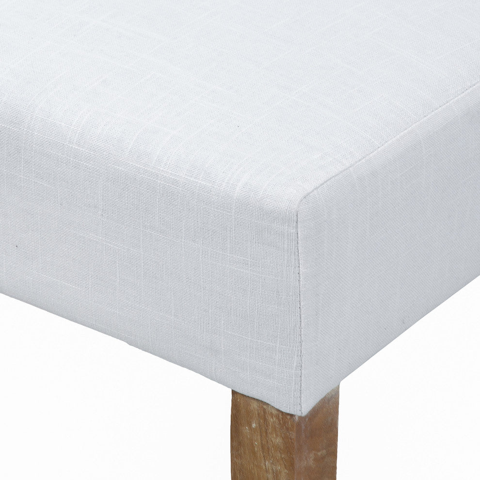 GDF Studio Elmerson Roll Back Dining Chairs, Set of 2, White