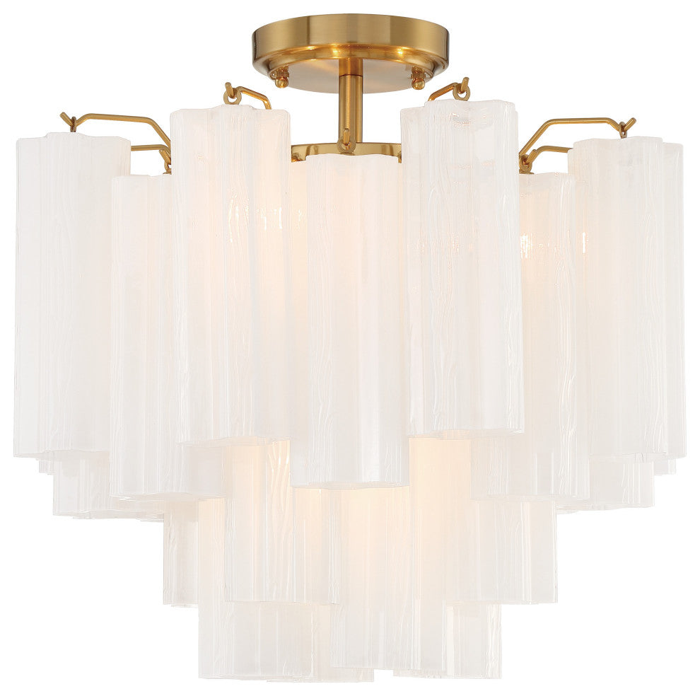 CRYSTORAMA Addis 4 Light Aged Brass Ceiling Mount