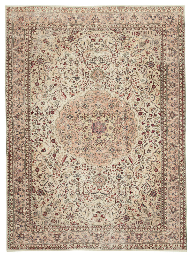 Rug N Carpet - Handwoven Turkish 6' 8'' x 9' 1'' Distressed Area Rug