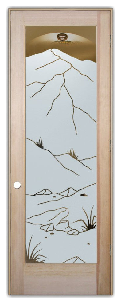 Interior Prehung Door or Interior Slab Door - Mountains Foliage - Douglas...