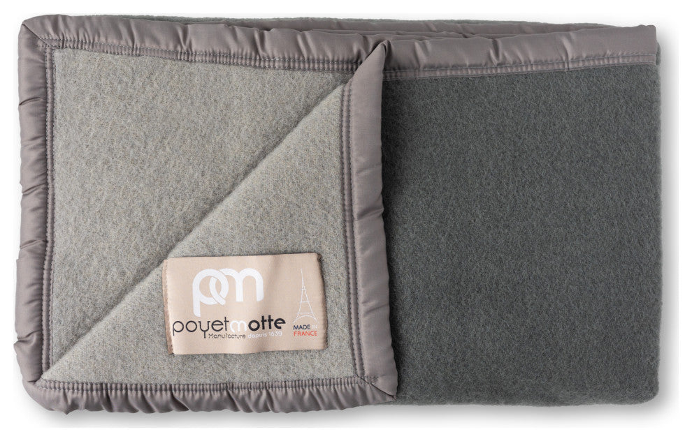 Aubisque 100% Wool Blanket, 500Gsm 33 Microns, Gray, Queen