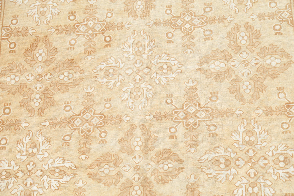 Consigned, Vintage-Style Faded Traditional Area Rug Handmade Persian, Brown, 6x9