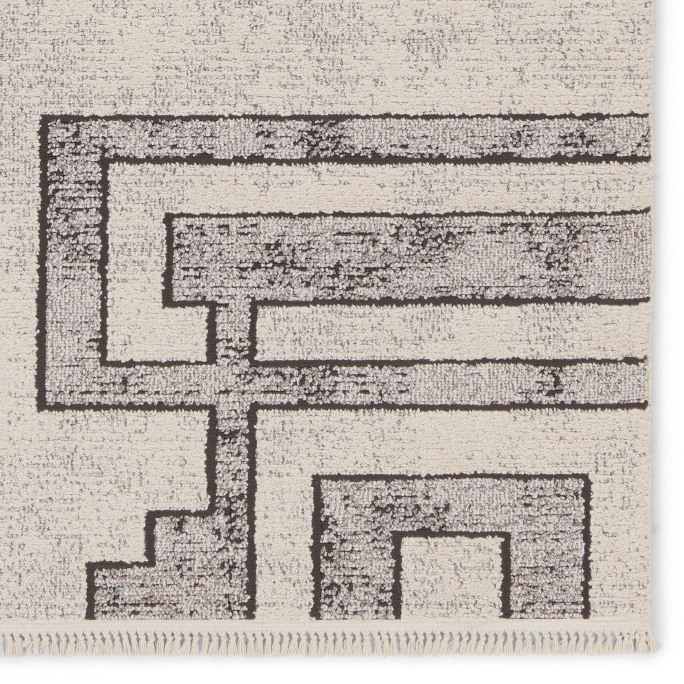 Jaipur Living Bungalow Geometric Gray/ Cream Runner Rug 3'X8'
