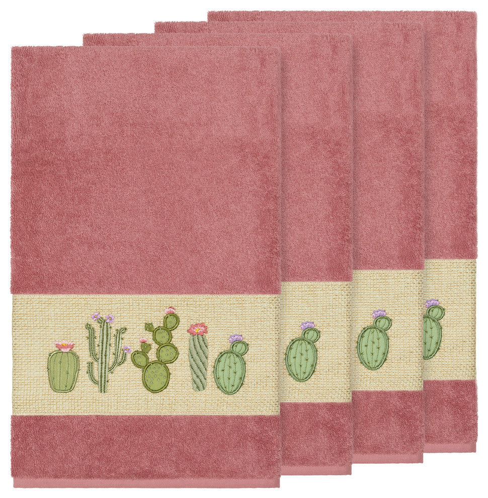Mila 4 Piece Embellished Bath Towel Set