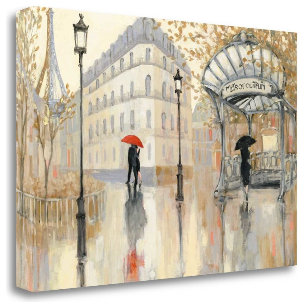 "To The Metro I" By Julia Purinton, Giclee Print on Gallery Wrap Canvas