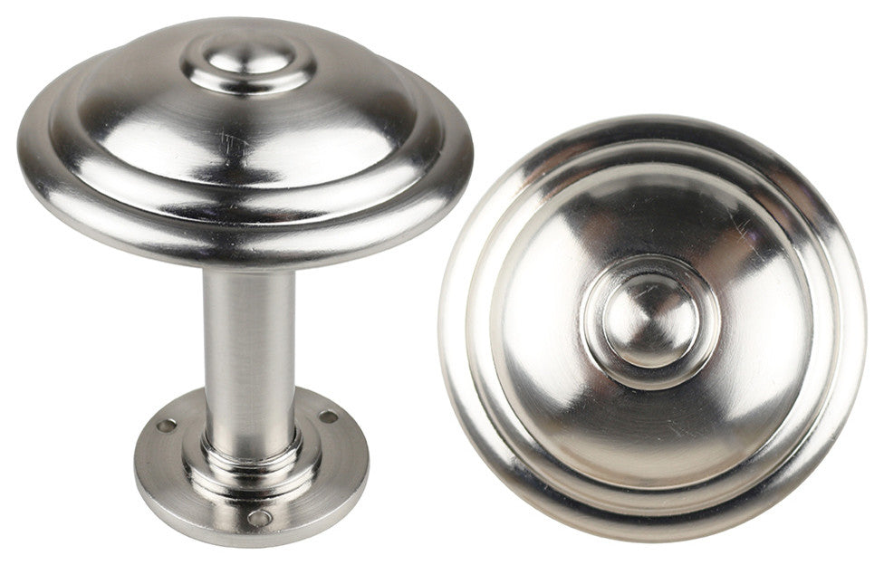 Urbanest Set of 2 Tondo Metal Drapery Medallion Holdback, Brushed Steel