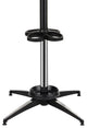 happimess Ethan 5-Hook 72.8" Metal Parlor Coat Rack, Black and Chrome