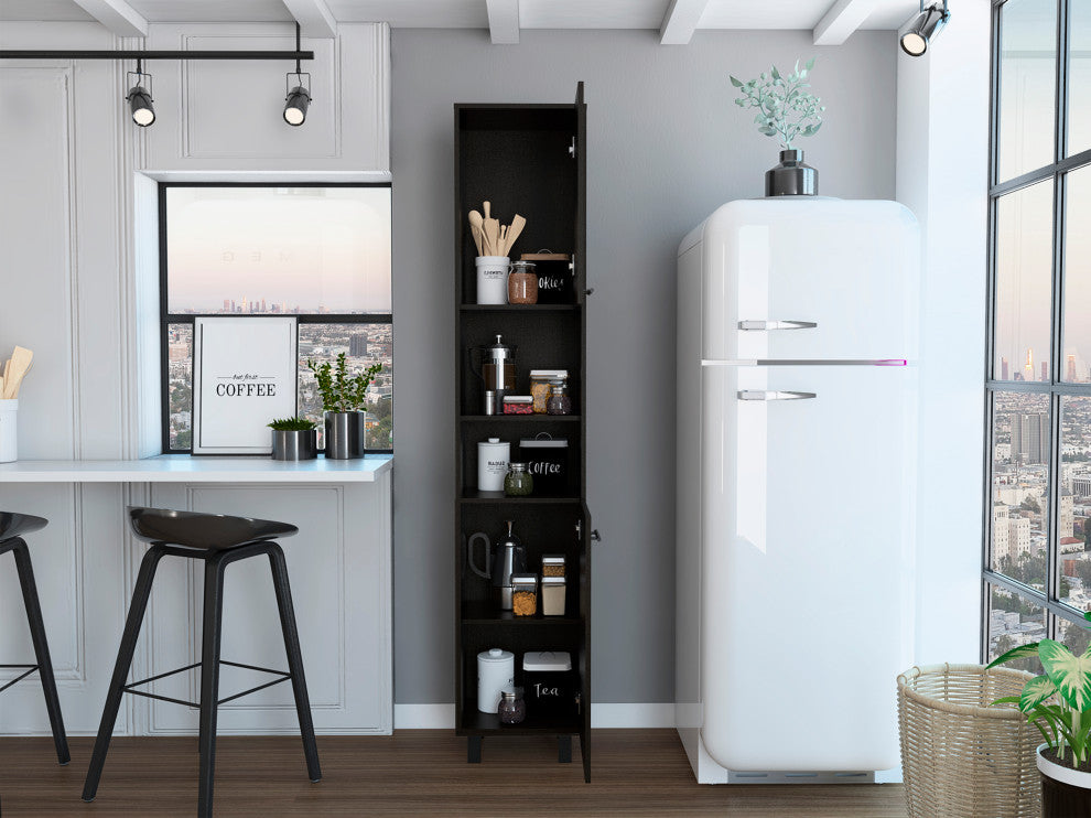 Ikaria Kitchen Pantry, Black Wengue