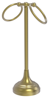 Vanity Top 2 Ring Guest Towel Holder, Satin Brass