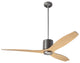 LeatherLuxe Fan, Graphite/Gray, 54" Maple Blades, No Light, Wall Control