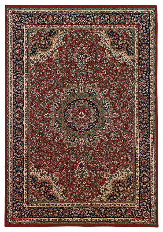 Aiden Traditional Vintage Inspired Red/Blue Rug, 12' x 15'