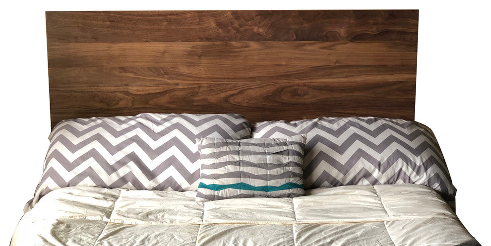 Modern Walnut Headboard, Queen