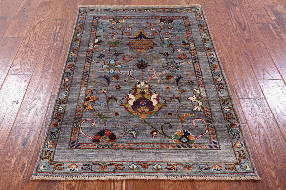 2' 9" X 3' 11" Persian Tabriz Handmade Wool Rug - Q12165