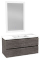 Conques 39" Wall Mount Bathroom Vanity Set, Rich Gray