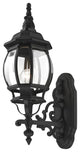 Textured Black Traditional, Colonial, French Historical, Outdoor Wall Lantern